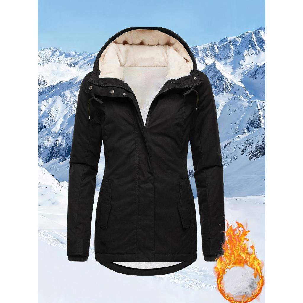 Men's Fleece Lined Hooded Jacket, Waterproof Windproof Winter Fall Outdoor Commuter Casual Coat Top, Popular for Europe USA