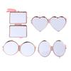 Мини Складной Зеркальный Брелок - круглый Сердце Овальный Квадратный Форма Двустороннее Косметическое Металлическое Зеркало для Макияжа для Основных Вещей в Дороге