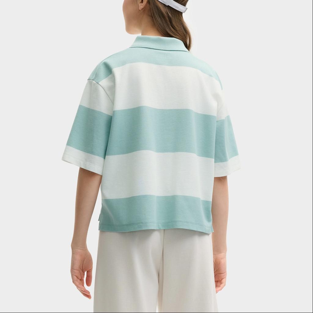 Fila X MAISON KITSUNE ОРИГИНАЛЬНАЯ Женская футболка-поло Фруктовый Серый Зеленый GN F11W529103F-GN