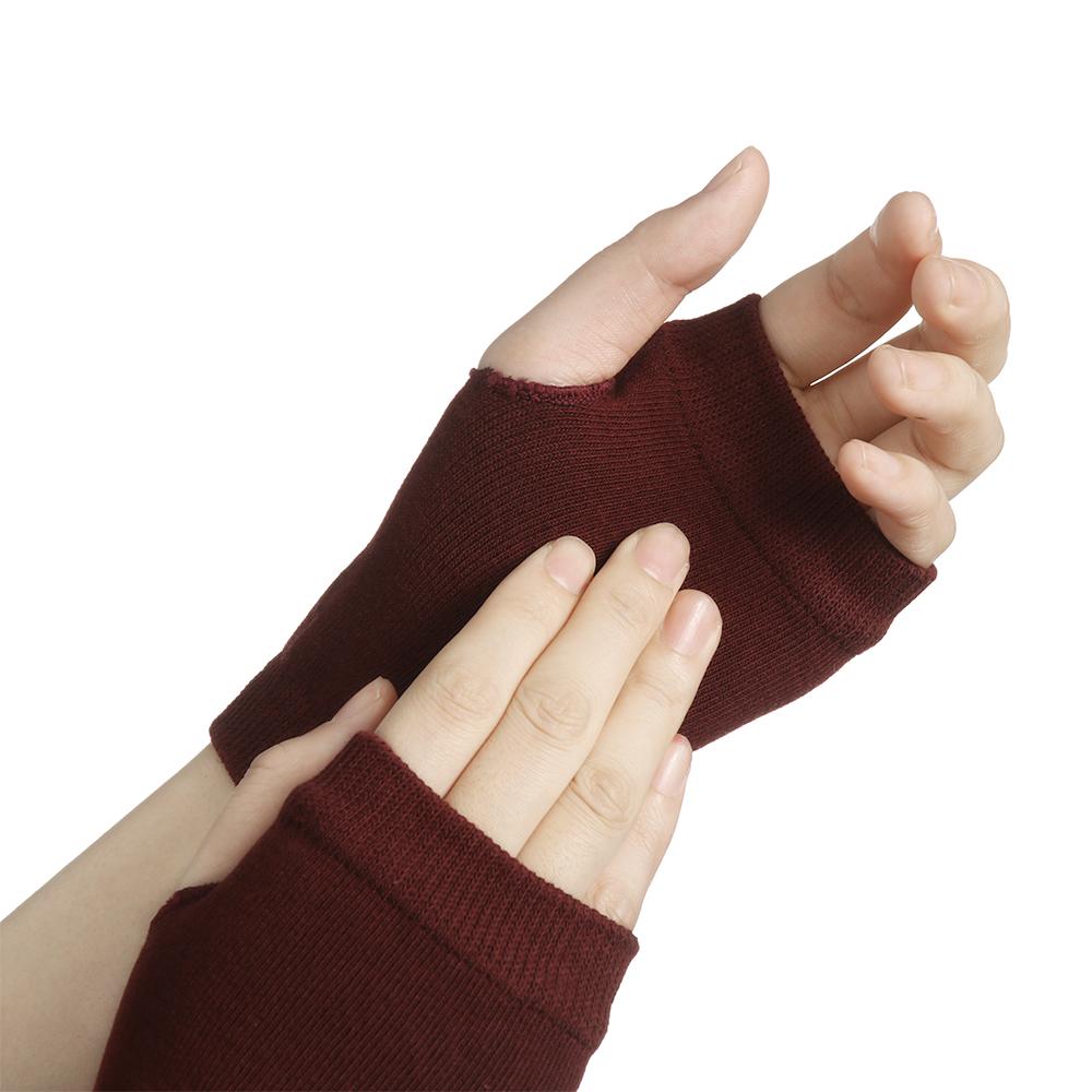 Women Girl Wool Winter Autumn Warm Wrist Gloves Exposed Finger Knitted Wool Glove Half Mitten