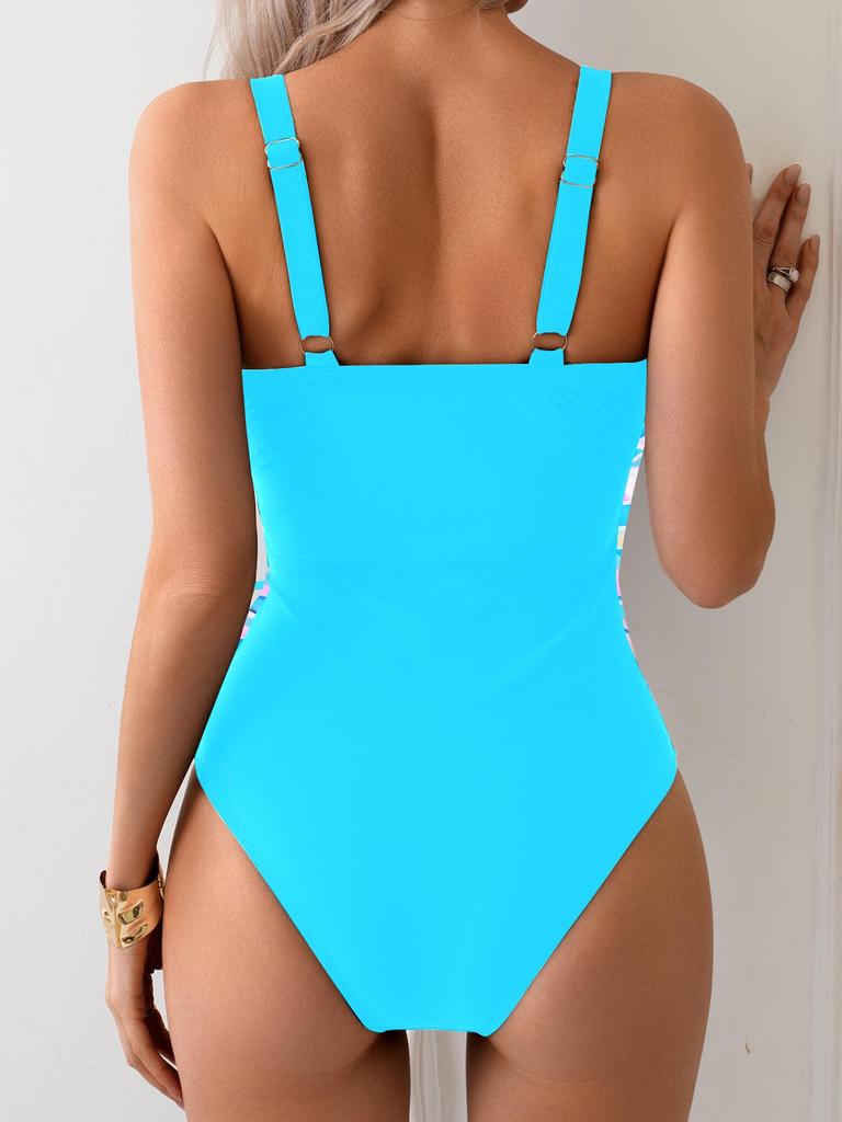 2025 Сексуальный облегающий слитный купальник на шнуровке - Новый европейский и американский купальник для горячих источников