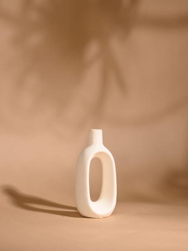 Современные декоративные вазы Kieko для домашнего декора | Кухня | Офис или гостиная для декора дома, центральный столик, горшок для цветов, (Белый,6 дюймов)