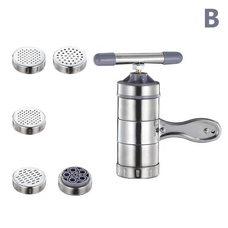 Нержавеющая сталь Приготовление спагетти пресс машина для пасты ручная лапшерезка соковыжималка для фруктов с 2 или 5 прессующими формами