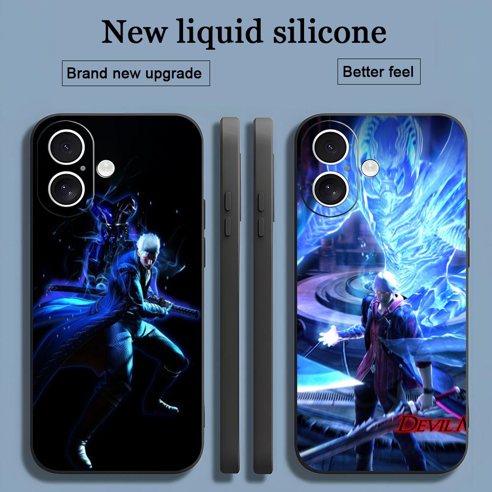 Devil May Cry Горячая Игра Крутой Чехол Для Телефона Для iPhone 16 15 14 13 12 11 X XR XS 8 Plus Mini Pro Max Мягкий Черный Ударопрочный Чехол
