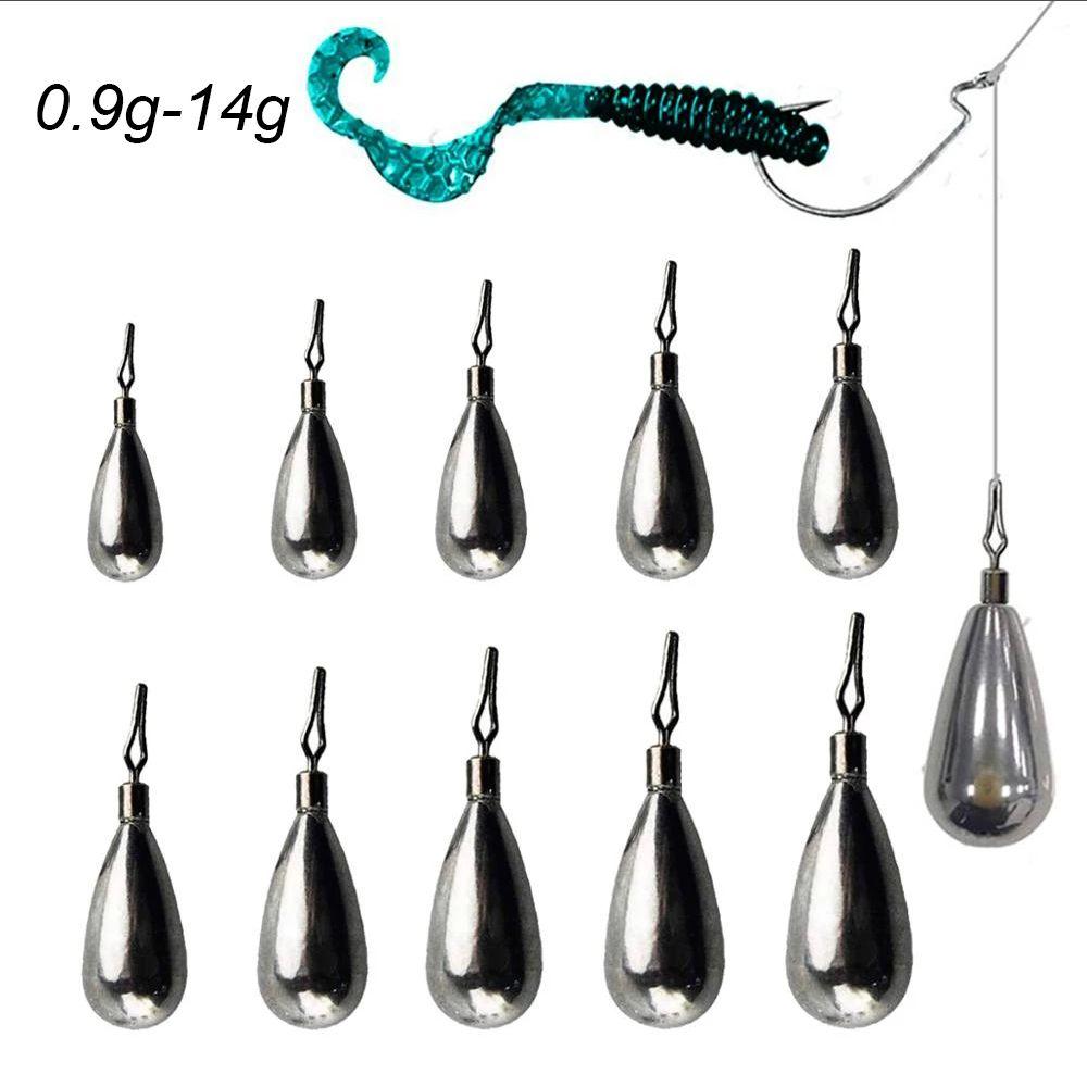 Drop Shot Weights 360 Degree Rotatable Hook Connector Line Sinkers Fishing Tungsten Fall Sinker