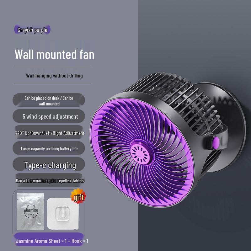 5-Speed Vertical Electric Fan for Home, Office, or Camping - Wall-Mounted & Ceiling Compatible