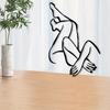 Винтажное Металлическое Настенное Искусство Силуэт Женщины Порошковое Покрытие Железная Скульптура Романтический Декор Спальни Подарок на День Святого Валентина