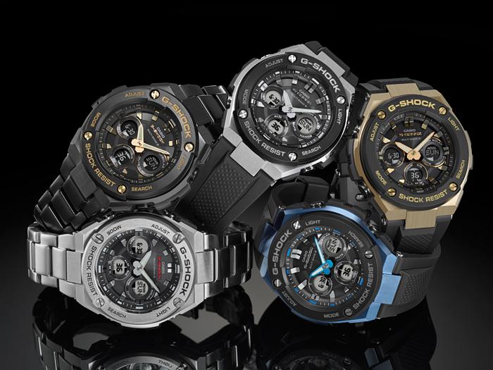 Casio Мужские аналоговые кварцевые часы G-SHOCK GST-W300G-1A9 из нержавеющей стали, водонепроницаемые 200 м, ударопрочные