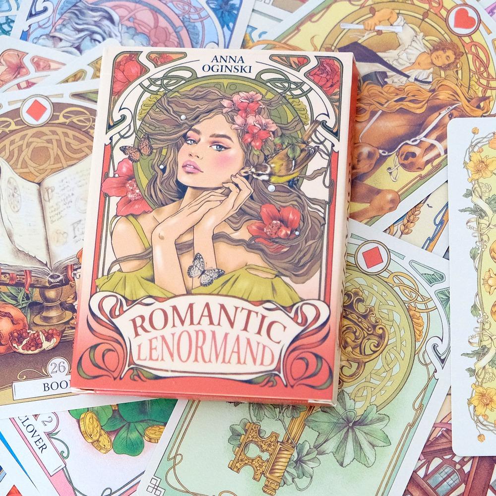 Romantic Lenormand Oracle 10.5*7.5cm Floral Motifs of The Art Nouveau Style 37 Pcs Cards (with 1 Special Card)