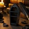 Дисплейная полка на Хэллоуин, ГотическийКоробка для хранения ювелирных изделий в форме гроба, Мини-гроб 3D-печати, Полка для колец, Держатель для кристаллов и безделушек, Жуткий