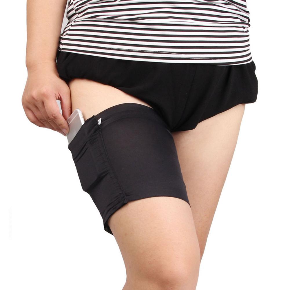 1 шт. Сексуальные женские набедренные повязки Высокоэластичные гетры Невидимые карманы для мобильного телефона Нескользящая набедренная повязка против натирания