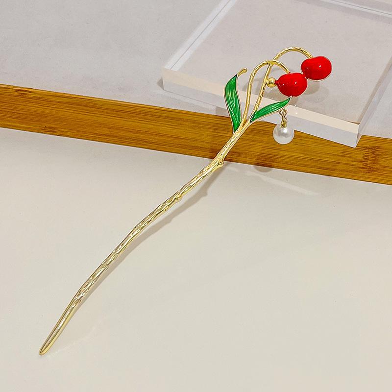 Национальный стиль Новая китайская заколка для волос Жидкий металл Бабочка Заколка Полумесяц Набор Бриллианты Винтаж Бамбуковые сочленения Кисточка Заколка для волос Прическа Заколка