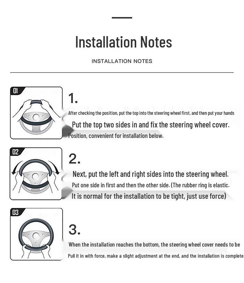 Genuine Leather Steering Wheel Cover for Buick: Compatible with Excelle, Regal, Envision, Verano, GL6, GT, and GL8 Models.