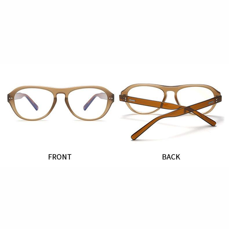 Gm Optical Mirror Oa Oval Large Frame Babes Premium Sense Flat Mirror Anti-Blue Light Glasses