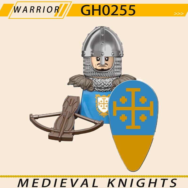 Medieval Military Jerusalem Tripoli Knight Building Blocks Castle Lionheart Hospital Teutonic Soldier Figures Warrior Bricks Toy