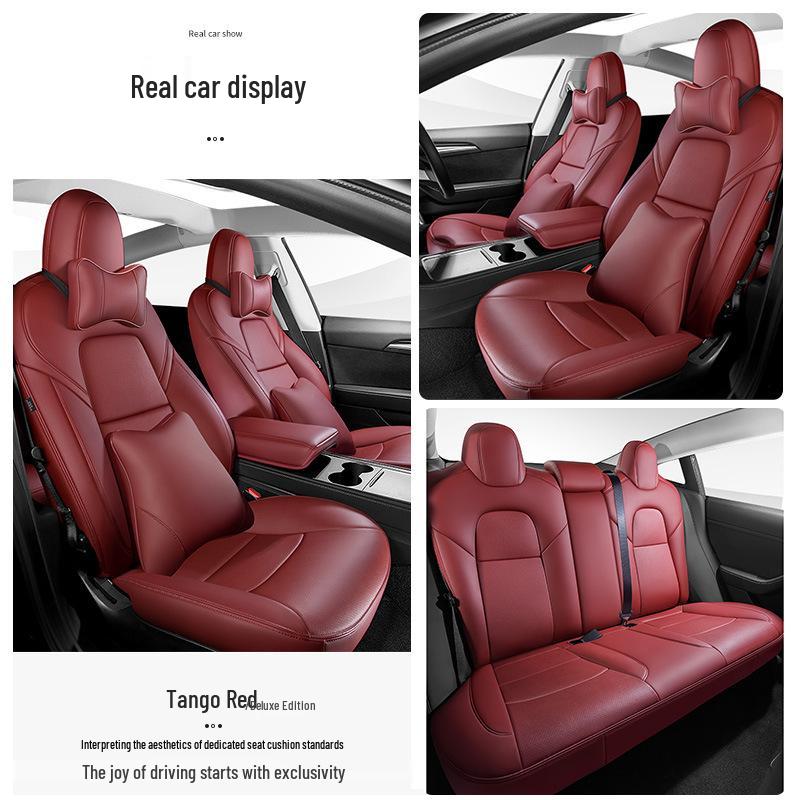 Чехол на сиденье из натуральной кожи для Tesla Model 3/Y