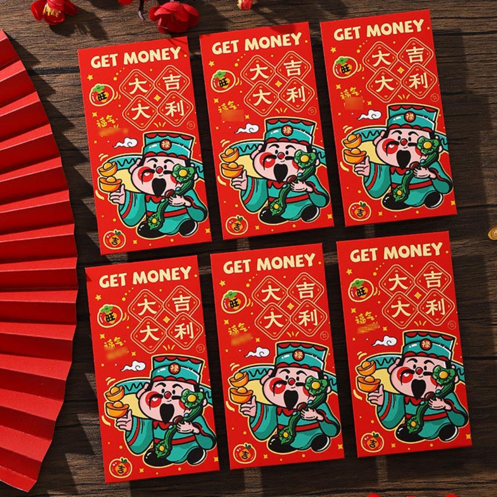 Rectangular Lucky Money Bag Solid Red Packet Chinese New Year Red Envelope Kids