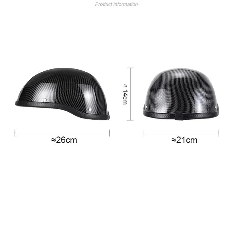 Vintage German Style Half Face Motorcycle Helmet, DOT/ECE Certified ABS Safety Helmet for Cruiser Scooter Riders