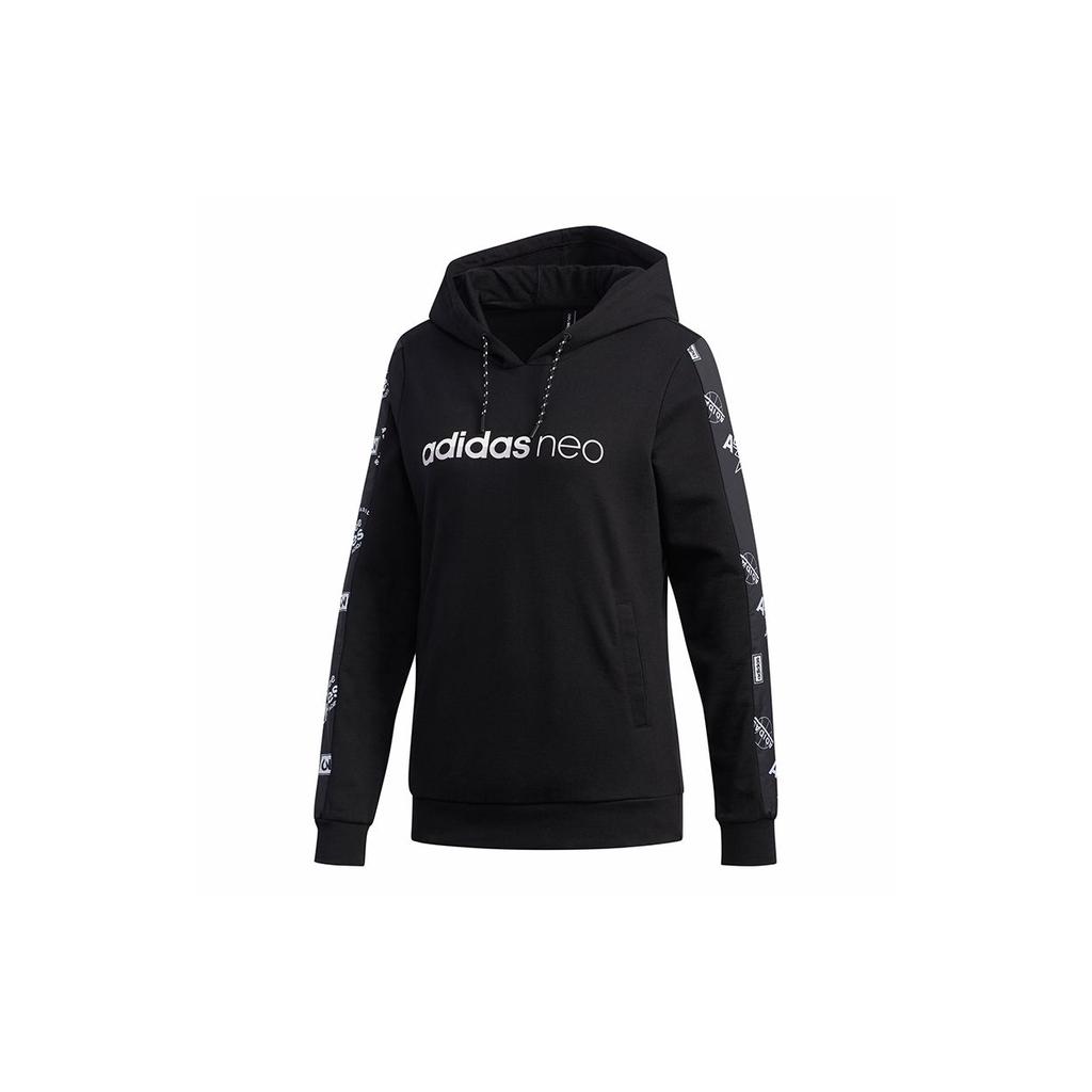 Adidas Толстовка Neo Favorite Casual Sport Pullover Women Tops Black FK6928