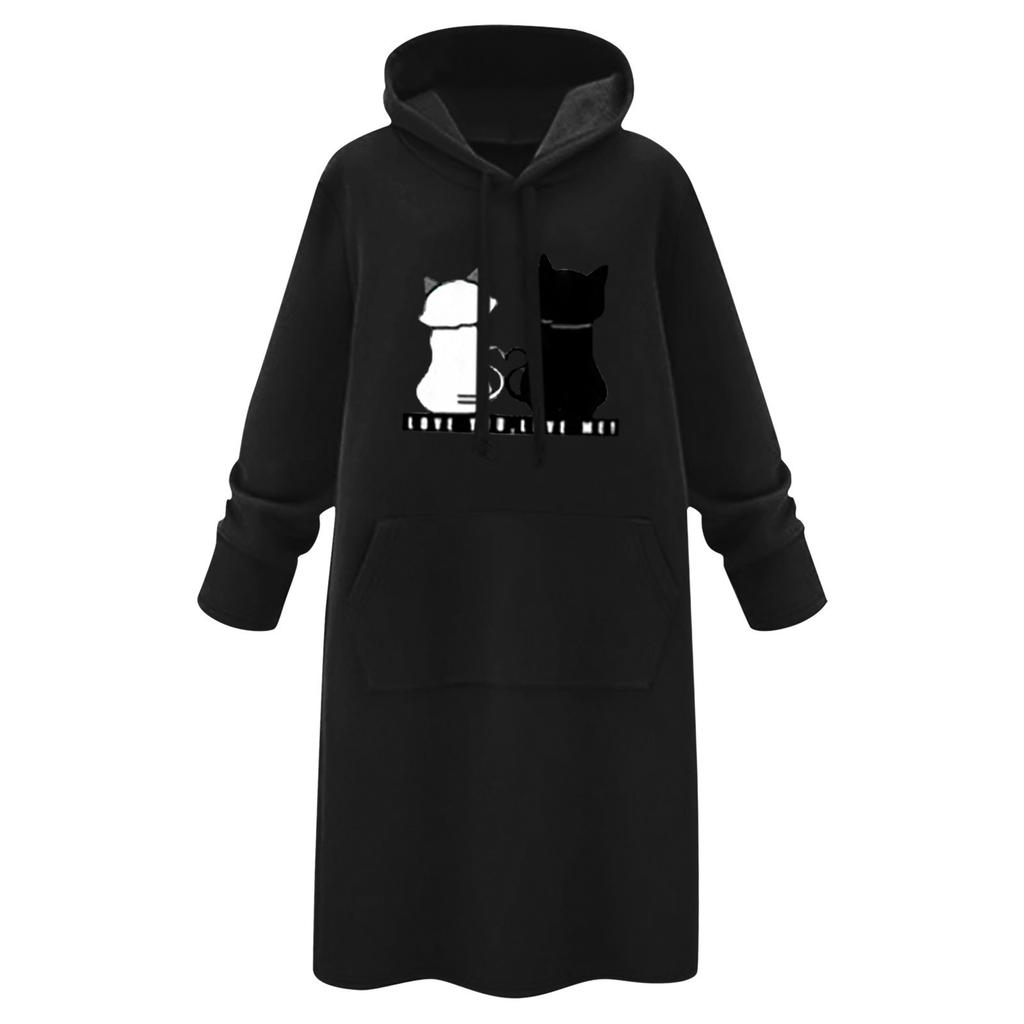 Hoodies For Women Casual Loose Pocket Long Sleeve Fashion Style Comfy Sweatshirts Pullover  Dress
