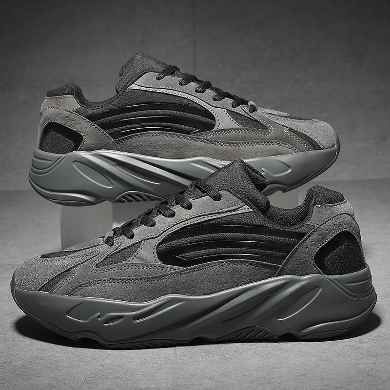 Обувь Большого Размера Кокосовые Мужские Туфли Папины Кроссовки Платформа Светоотражающие Кроссовки Осень и Зима Мужская Мода Повседневная Обувь