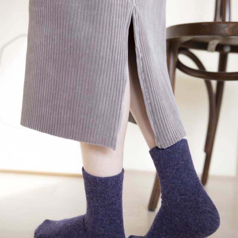 SNOOZY Lambswool Gradient Socks - Purple