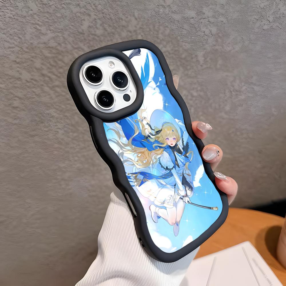Wuthering Waves Phoebe Phone Case for iPhone 17 16 15 14 13 12 11 Air Pro Max Plus Wavy Edge TPU Colorful Cover Luxury Cover
