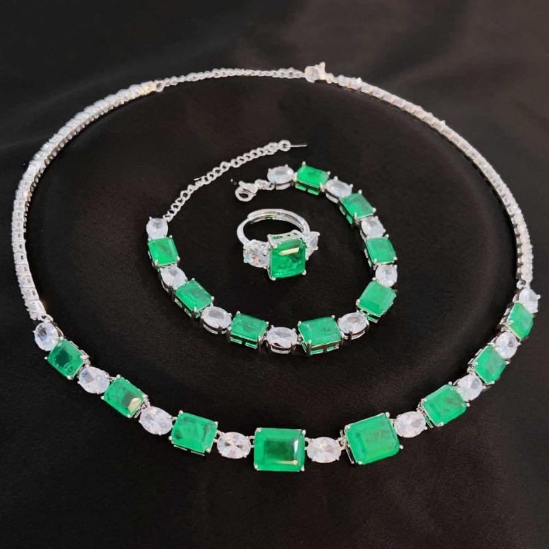 Sace Gems Классические кольца из медного сплава с цирконием, серьги, браслеты, кулон, ожерелье, комплекты ювелирных изделий, подарки для свадебной вечеринки