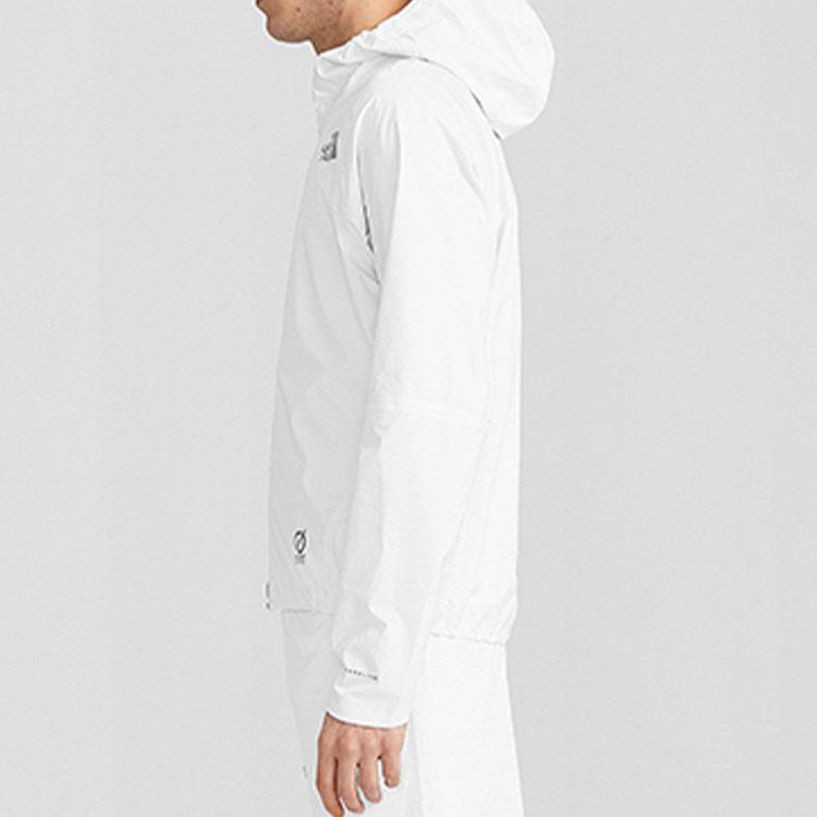 THE NORTH FACE Outdoor Hiking Waterproof, Windproof, Abrasion Resistant, And Breathable Windbreaker Jacket Men's White NF0A536F-FN4