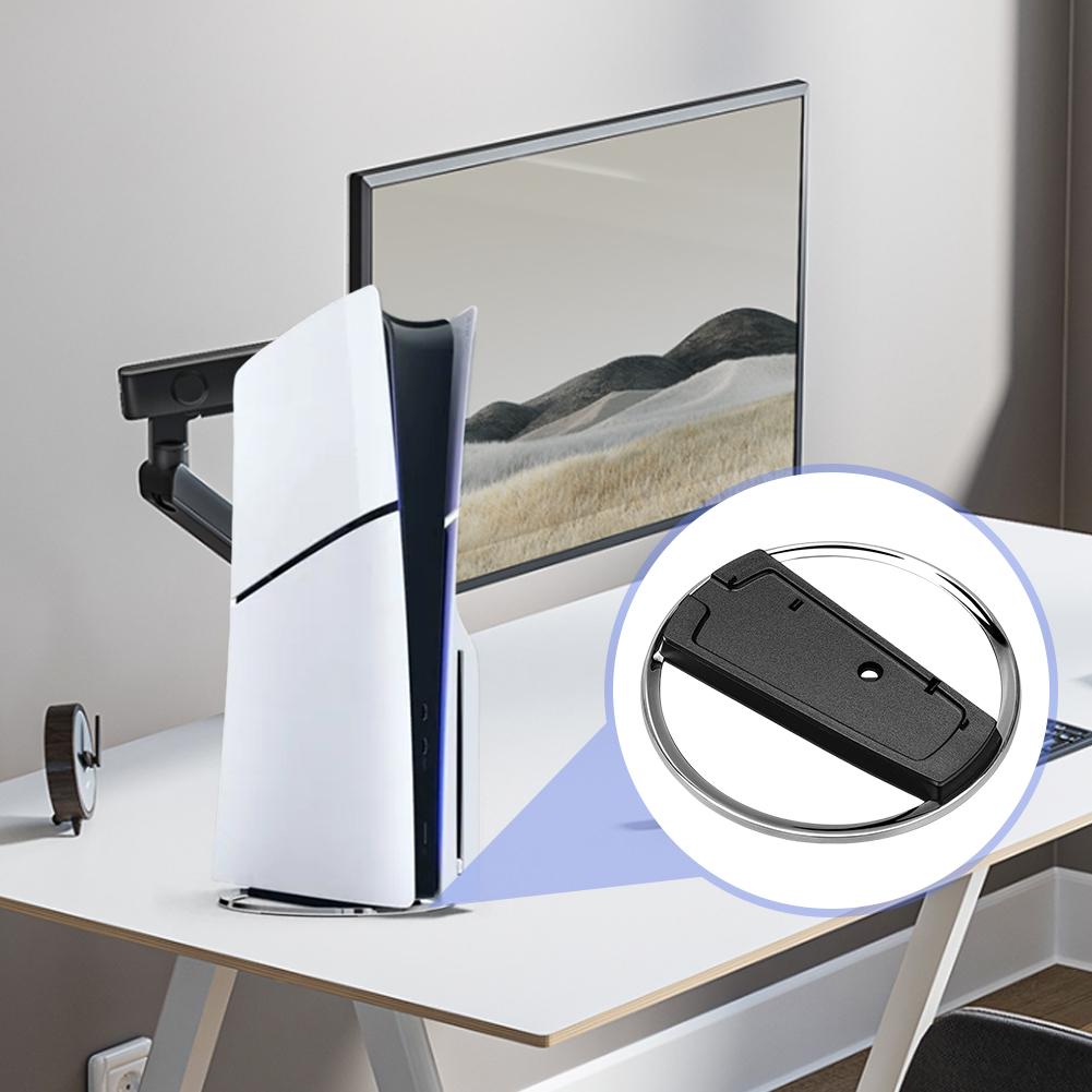 Портативная металлическая вертикальная подставка для PS5/PS5 Slim Disc/цифровой версии, нескользящая подставка-держатель для игровой консоли Playstation 5