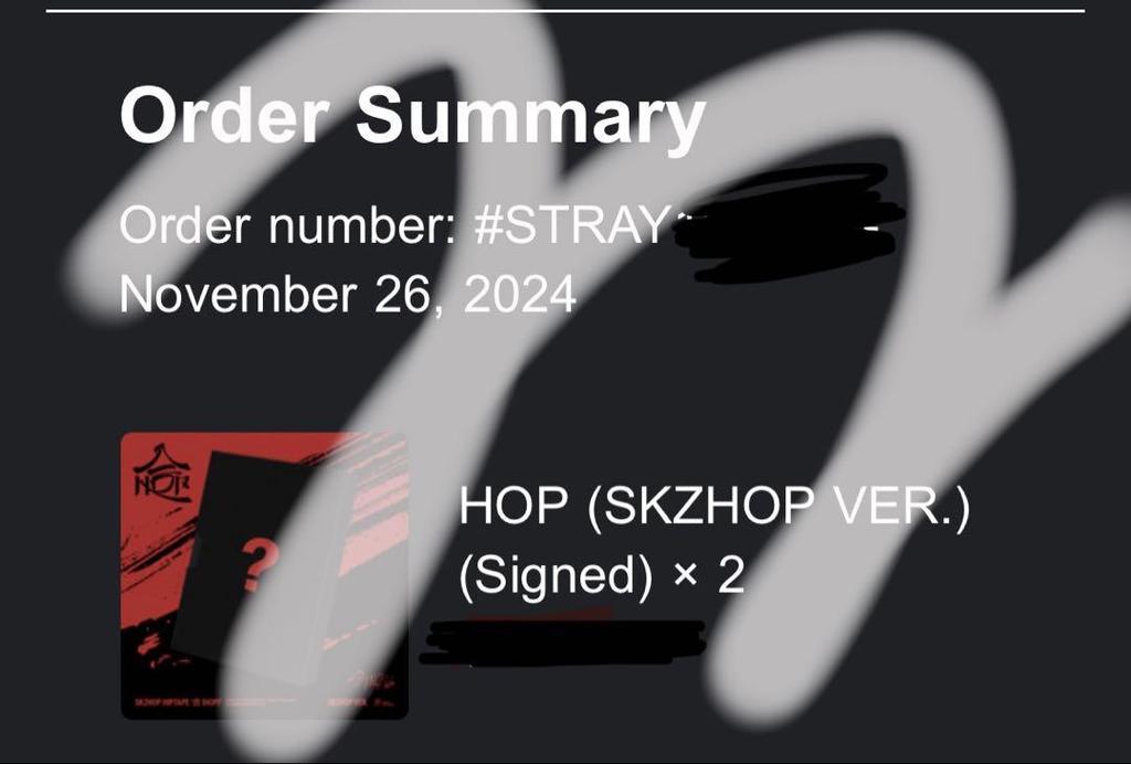 [Б/У] Stray Kids Han Hop Эксклюзивная подписанная открытка для США