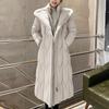 Модные зимние куртки больших размеров L-7XL для женщин, длинные парки с капюшоном, свободного кроя, толстые, теплые, пальто, повседневные женские пальто с поясом