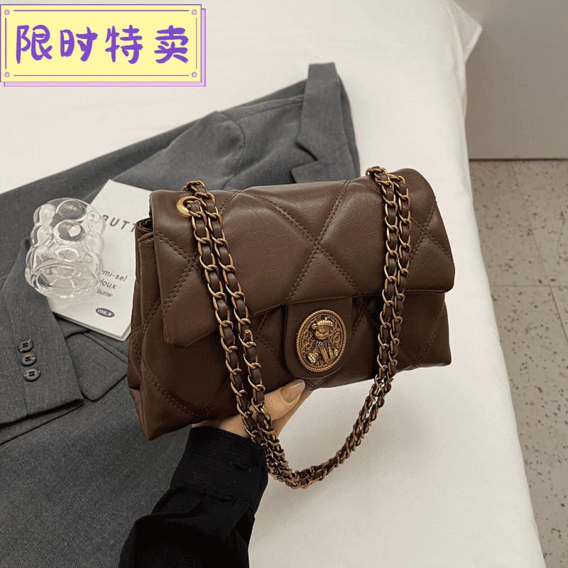 Весенняя высококлассная сумка Maillard для通勤, женская новая модная сумка на плечо с ромбовидной цепочкой, сумка-мессенджер