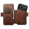 SUTENI 2-in-1 Flip Case for iPhone 17 Pro, MagSafe-Resistant, Brown