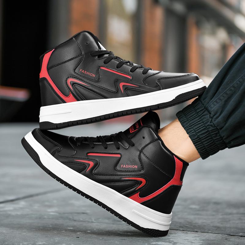 36-48 осенне-зимние кожаные мужские повседневные туфли с лапшой из овчины, женская спортивная обувь большого размера с высоким берцем