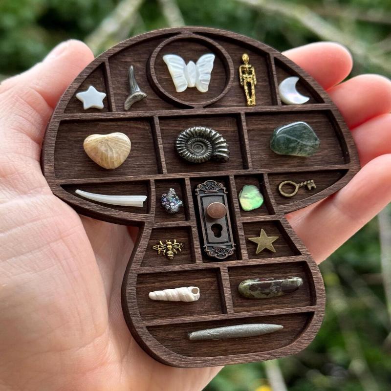 Многоцветная миниатюрная полка для мелочей, различные ячейки, луна, гриб, кукольный домик, полка, отделения