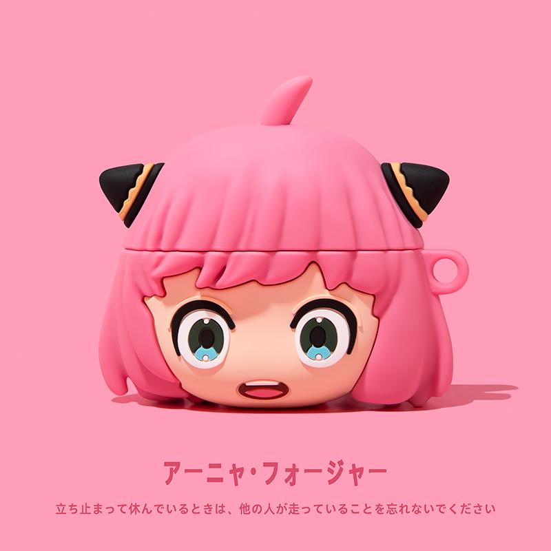 Japanese Cartoon Anime Anya Earphone Case for AirPods 4 2024 Silicone Wireless Heapdhone Cover for AirPods Pro 2 for Airpods 3 2