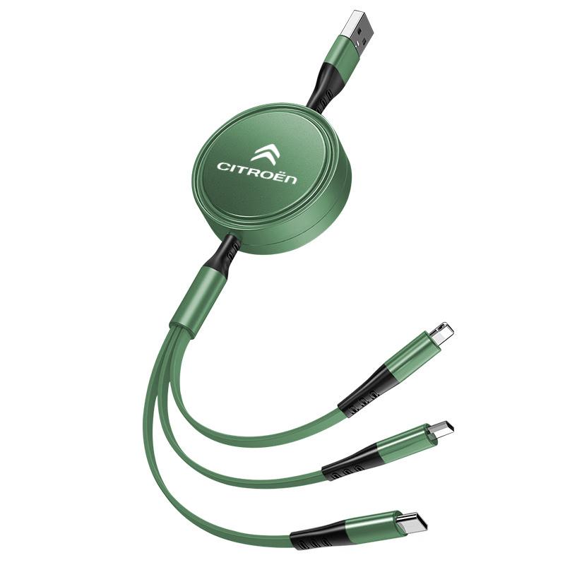 JYRN8 Car Interior Phone Charger Charging Cable Set Accessories For Citroen C1 DS3 C2 C3 Vts C4 Saxo C4L C5 C6 C8 Xsara C3-XR Picasso