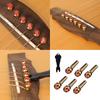 6PCS Guitar Bridge Pins Guitar String Pegs Offering Performances Metal Texture for Beginners and Professional Musicians