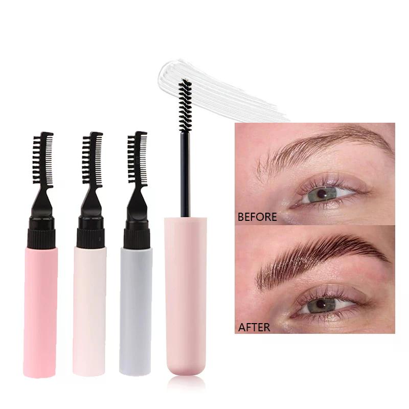NEW 10ml Dual Brush Head Empty Mascara Tube DIY Refillable Eyebrow Gel Bottle Eyelash Elongation Cosmetics Containers Packaging