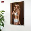 Винтажная Ретро Девушка Пин-ап Металлическая Жестяная Вывеска 8x12 Дюймов Декор для Домашнего Бара