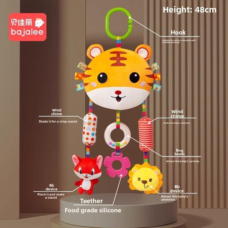 Beili Baby Stroller Plush Rattle Car Charm With Wind Chimes For Infant Comfort