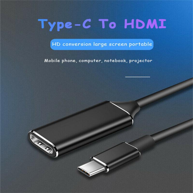 Usb 3.1 Type C в HDMI-совместимый преобразователь 4k Type C HDMI-совместимый адаптерный кабель, совместимый для