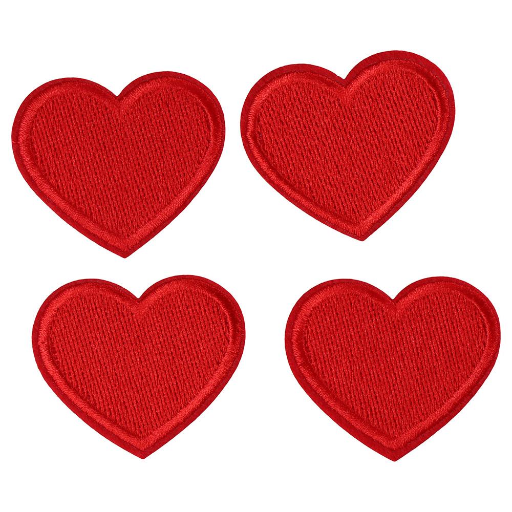 2.1 X 1.8inches 10 Pieces Red Clothing Iron-on Embroidered DIY Clothing Motif Applique Jackets