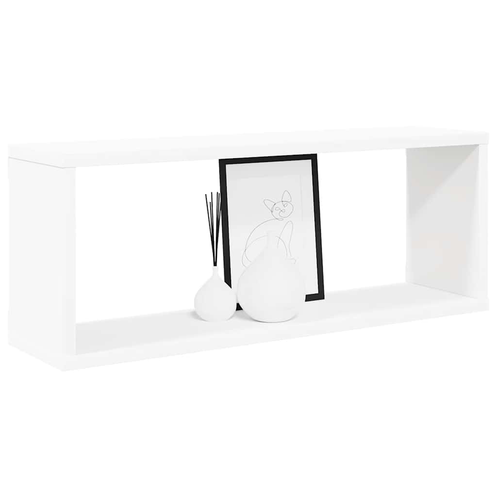 Vidaxl Półki Ścienne Kostki, 4 Szt., Białe, 60X15X23 Cm