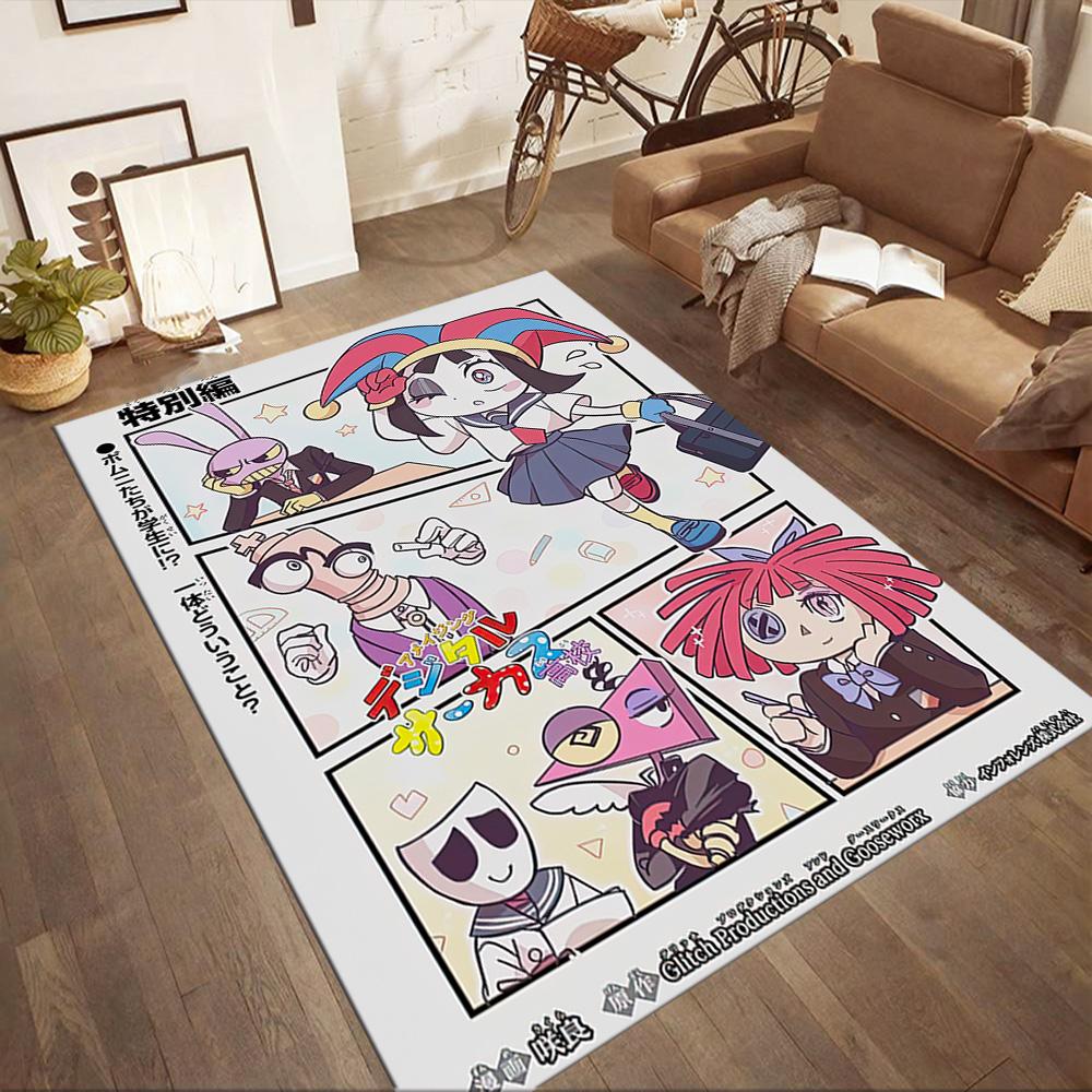 Digital Circus Carpet Perfect for Foyer Study room Hallway Game Room Anti-slip Rug Office home decor Birthday/Christmas Gift