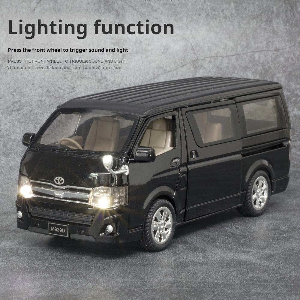 1:32 Scale Car Toy Car Models Alloy Diecast MPV Doors Opened Pull Back Sound Light Business Travel Vehicle Presents for Boys