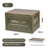 Outdoor Storage Box Folding Box Camping Organizing Box Clothing Trunk Removable Wooden Lid Storage Box