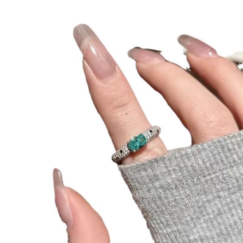 Кольцо Hui Zhi Yi из серебра 925 пробы с параибским ледяным цветком и полной бриллиантовой закрепкой.