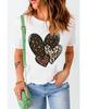 Azura Exchange Leopard Heart Shaped Print Tee